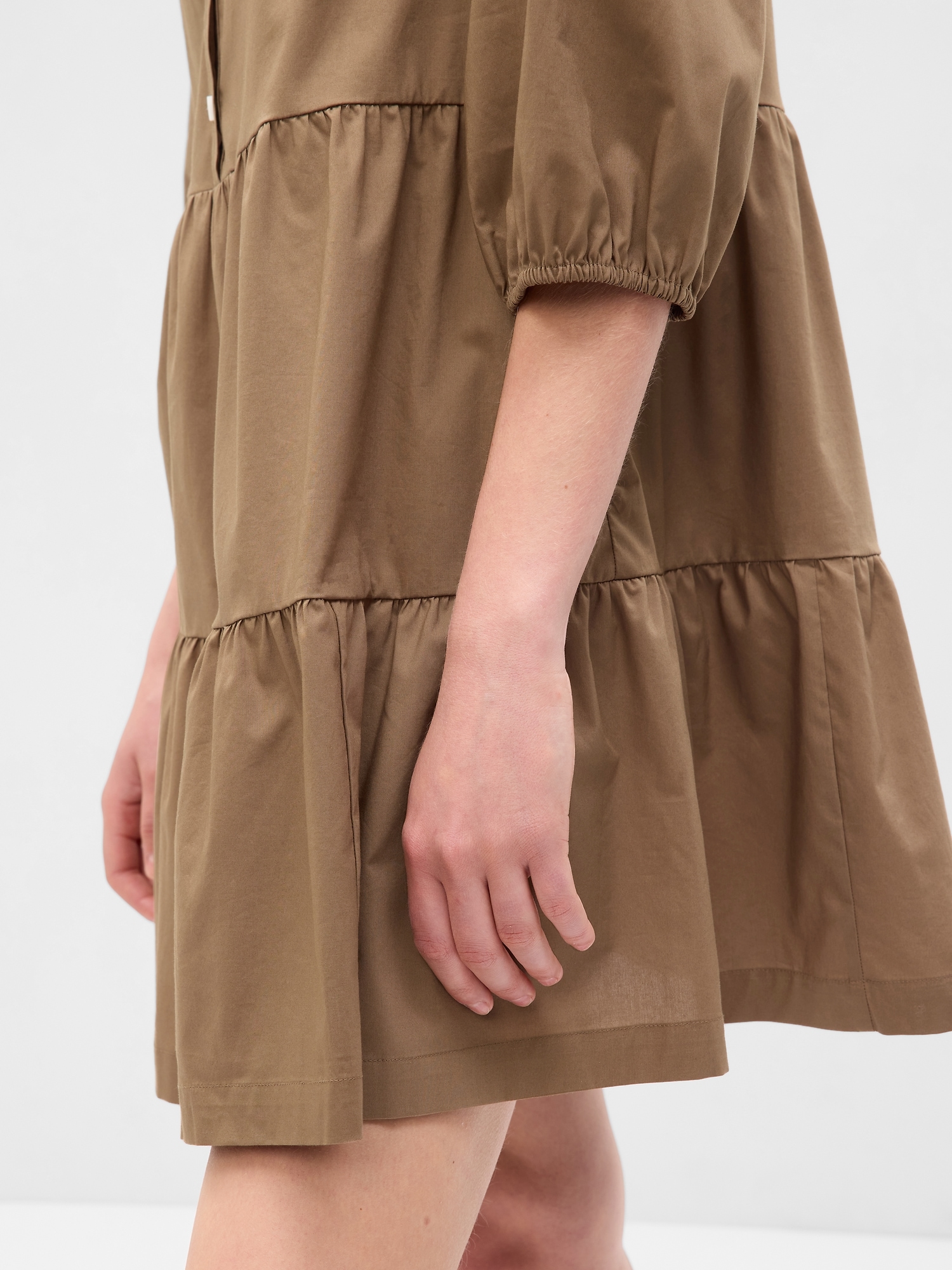 Tiered Mini Shirtdress Gap