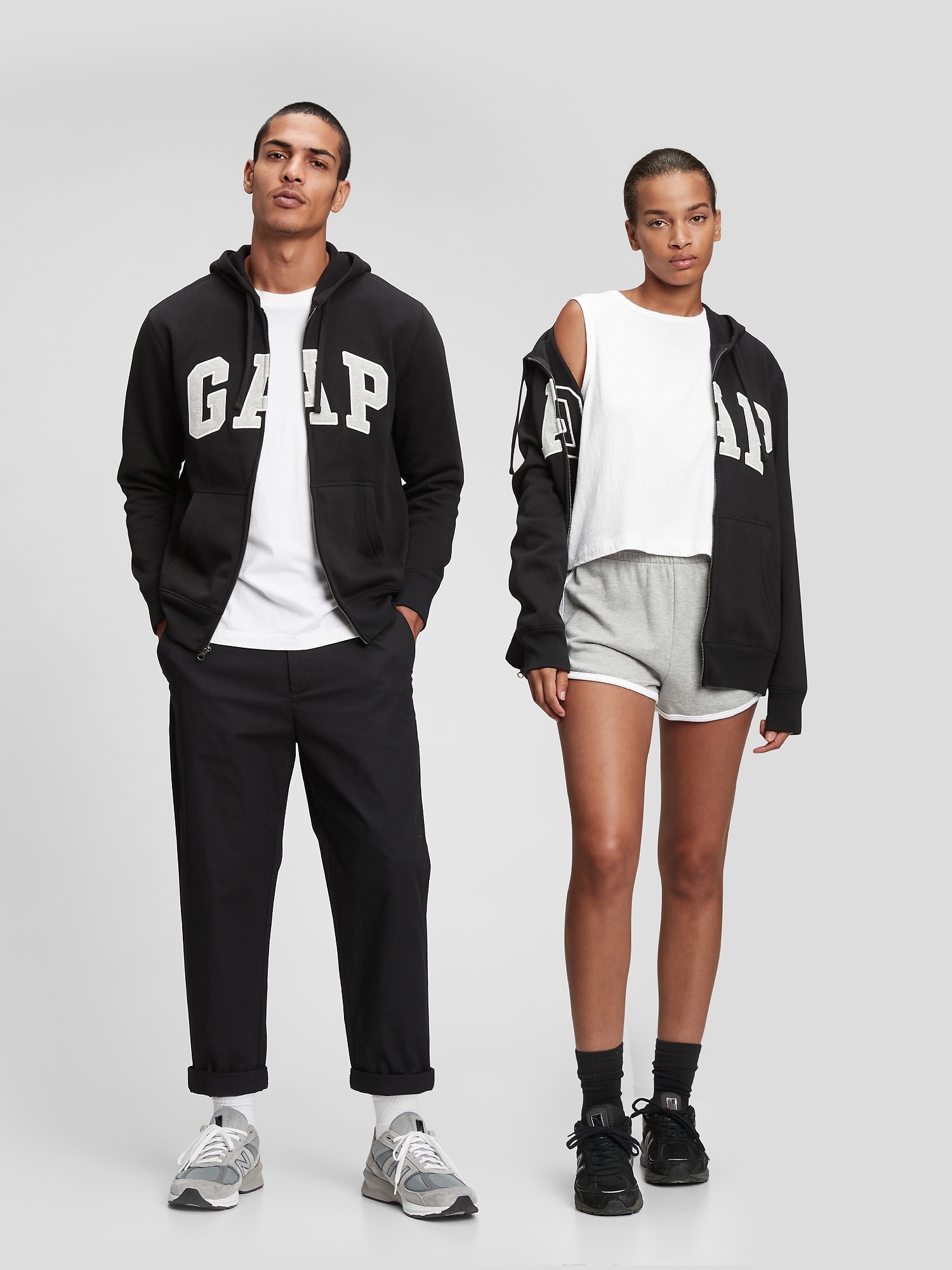 Adult gap arch hotsell mock zipup hoodie