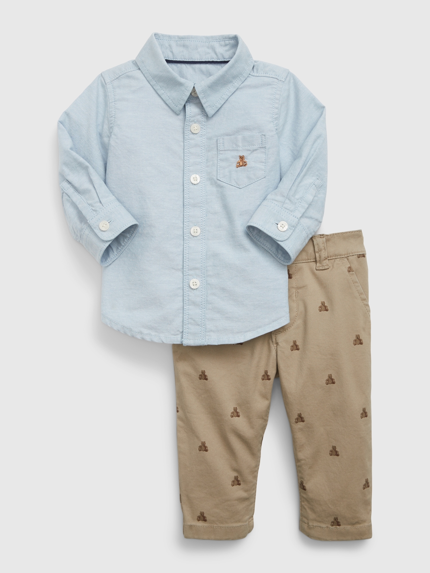 Gap Baby Brannan Bear Outfit Set In Bleach Blue