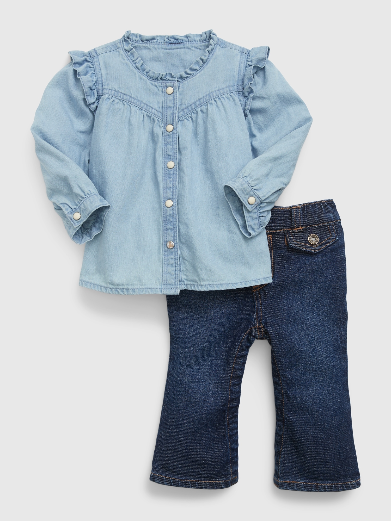 Baby Western Denim Outfit Set