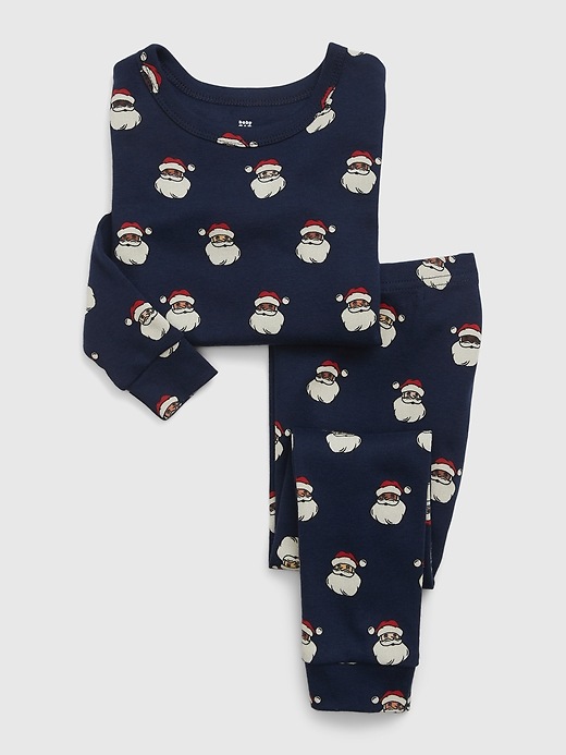 1 of 8 showing, with the color santa print of product Baby & Toddler Organic Cotton Santa PJ Set