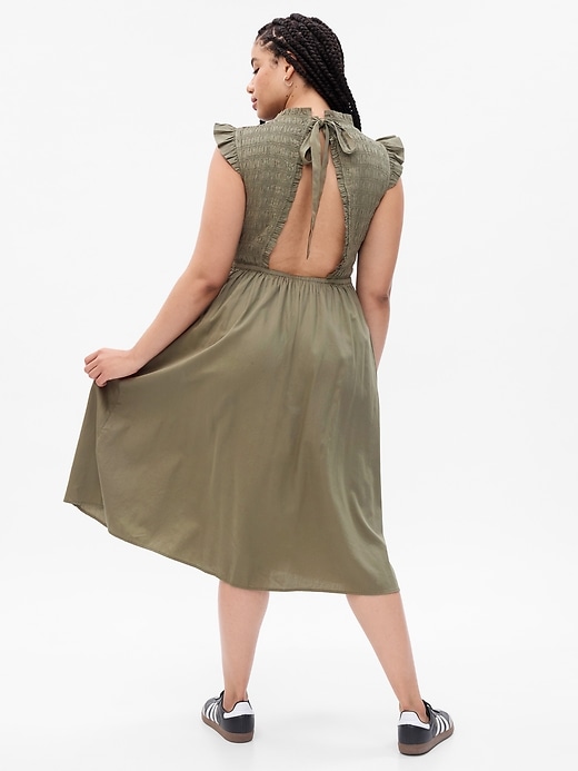 midi cargo dress Quietly Extra Sleeveless Cargo Midi Dress (Yellow)