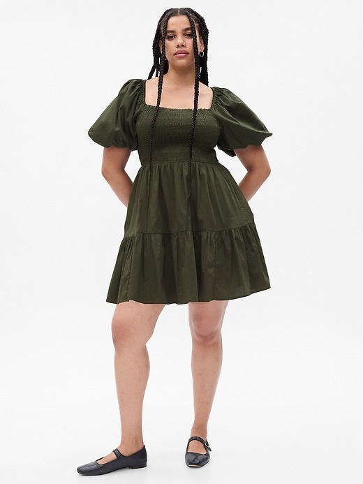 [LENINA] MINOU puff sleeve embroidery dress ☆送料込☆ MINOU puff sleeve embroidery dress_cream - 르니나