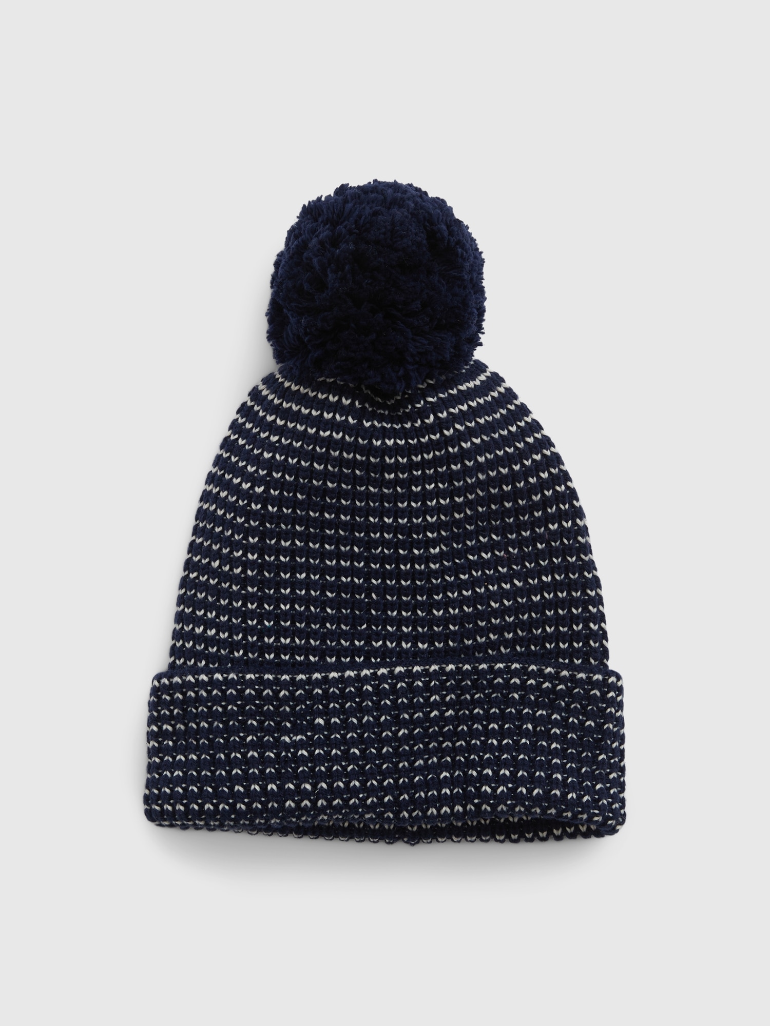 Gap Kids Cotton Ribbed Pom Beanie