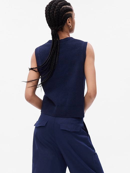 Image number 3 showing, CashSoft Rib Sweater Vest