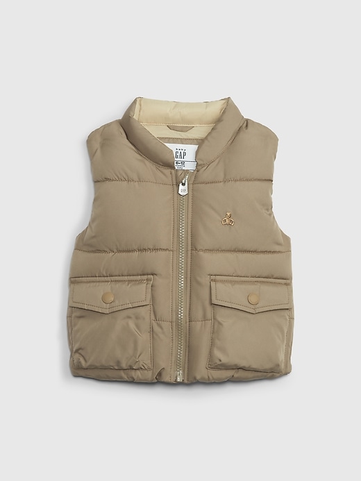 View large product image 1 of 3. Baby 100% Recycled Utility Puffer Vest