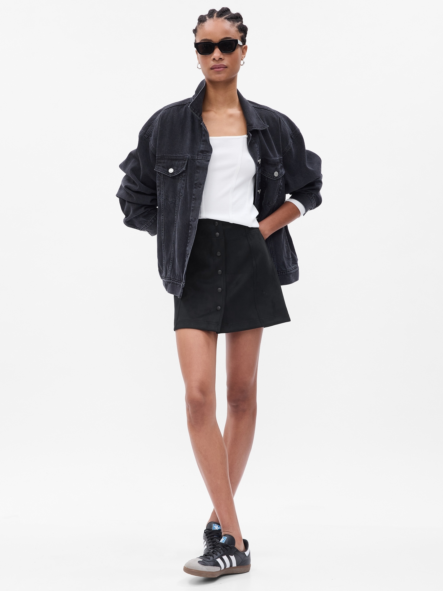 Gap Faux-Suede Mini Skirt