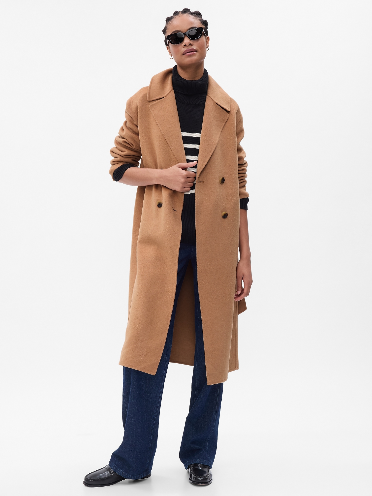 Gap Relaxed Wool Wrap Coat