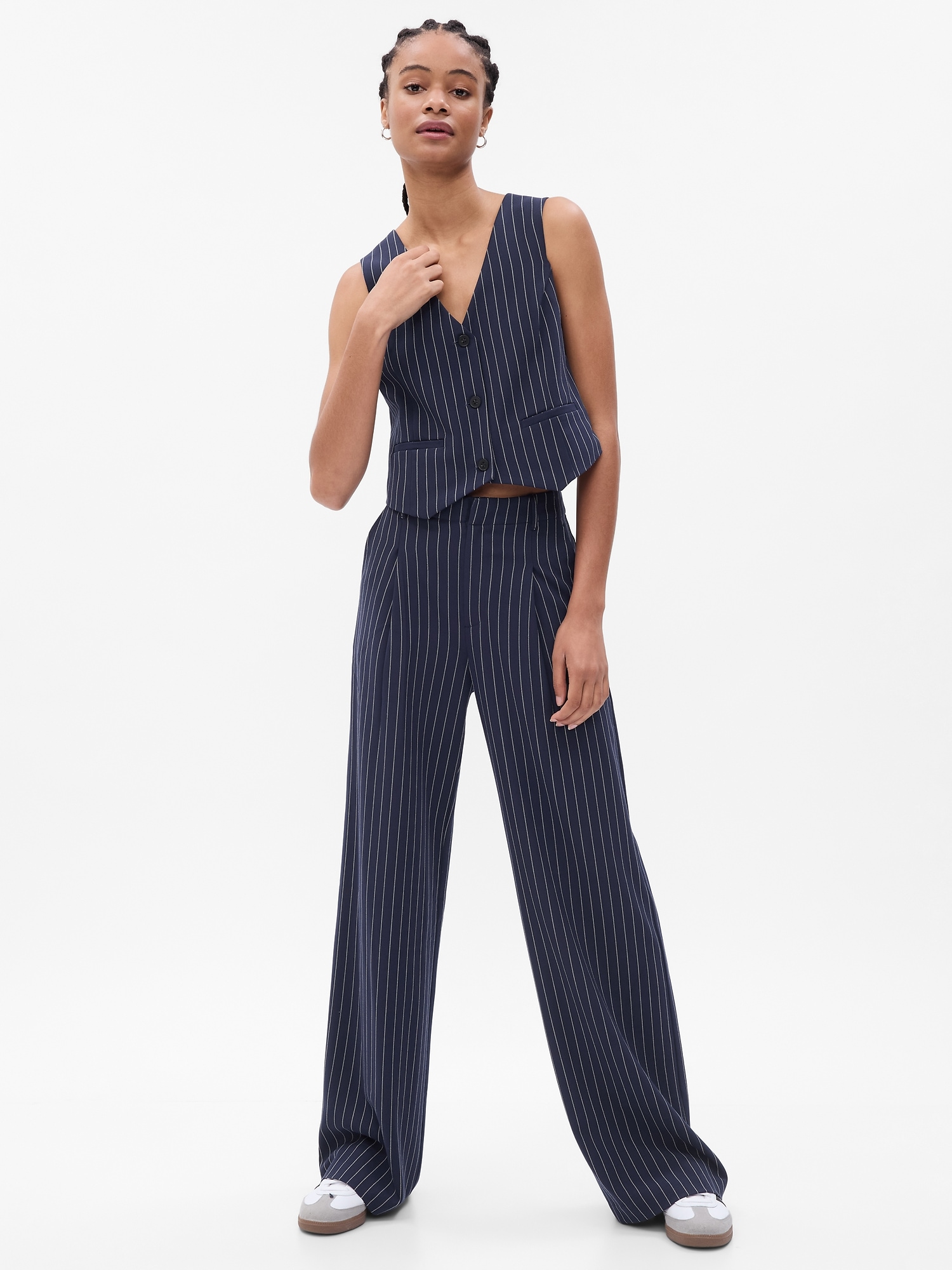 High Waisted Flare Trousers