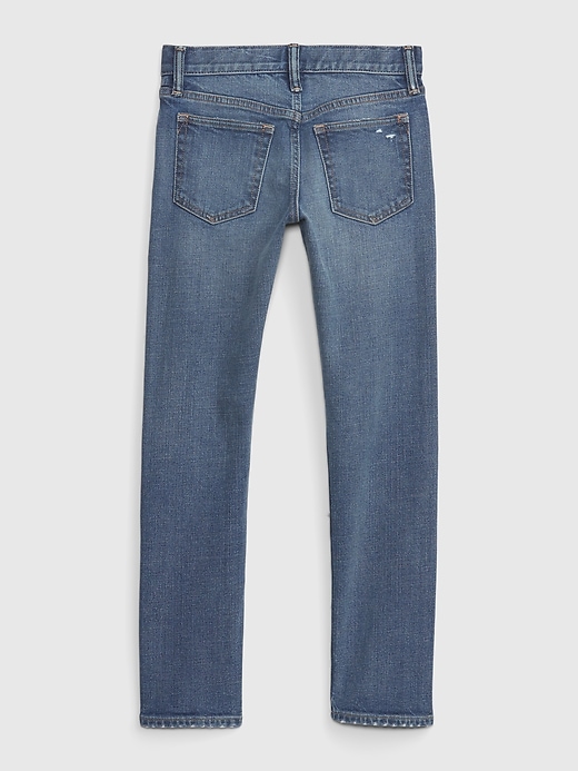 2 of 8 showing, with the color medium destroy of product Kids Rip & Repair Slim Jeans with Washwell