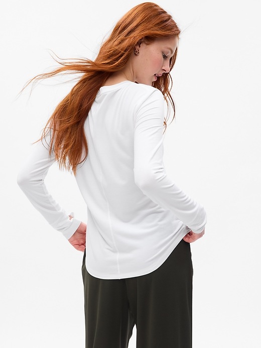 2 of 8 showing, with the color white of product GapFit Breathe T-Shirt