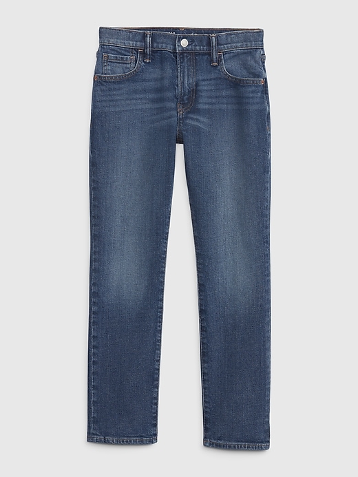 1 of 8 showing, with the color medium wash of product Kids Slim Taper Jeans with Washwell