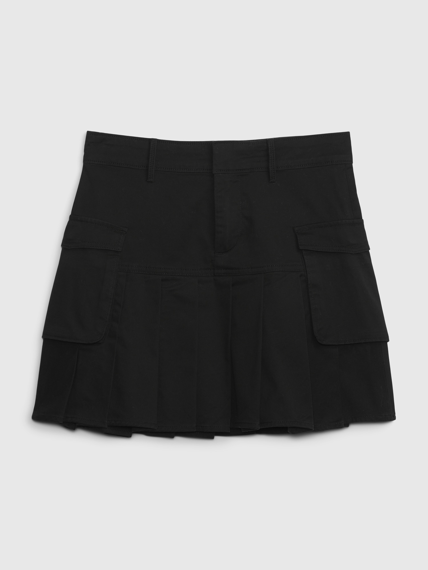 High Rise Pleated Utility Mini Skirt Gap