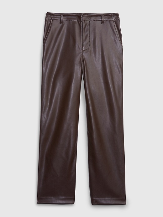 Mid Rise Vegan Leather Loose Pants | Gap