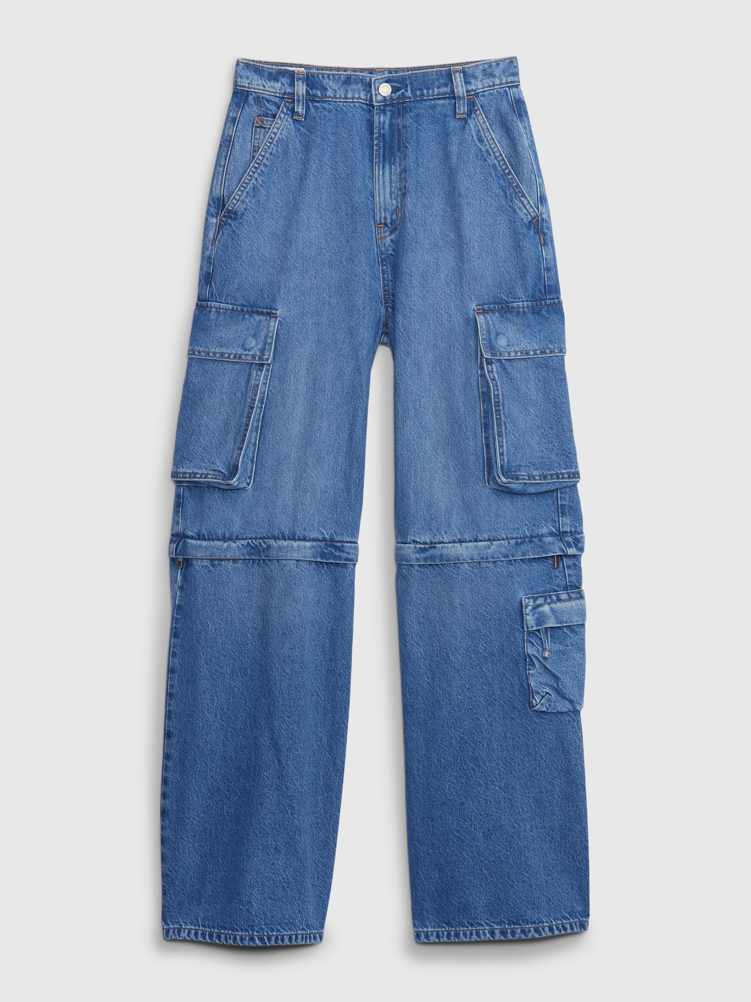 PROJECT GAP Sky High Rise Wide Baggy Cargo Jeans with Washwell | Gap