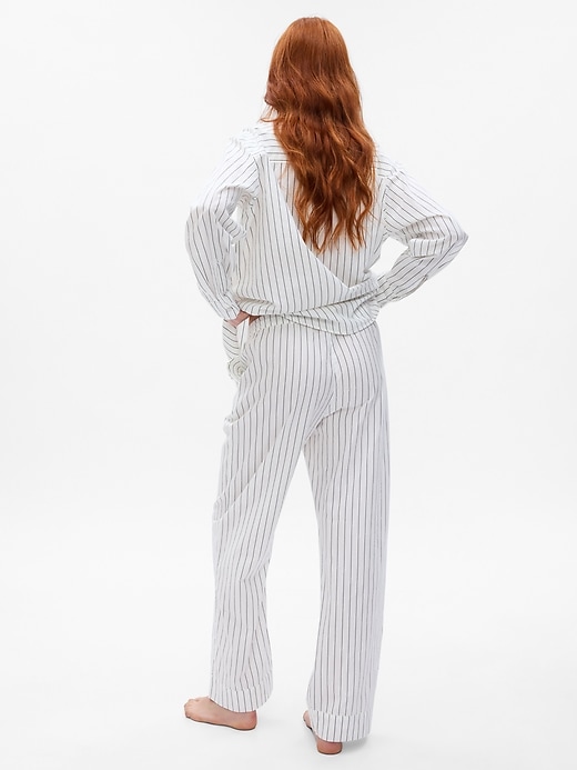 2 of 8 showing, with the color off white stripe of product Poplin PJ Pant