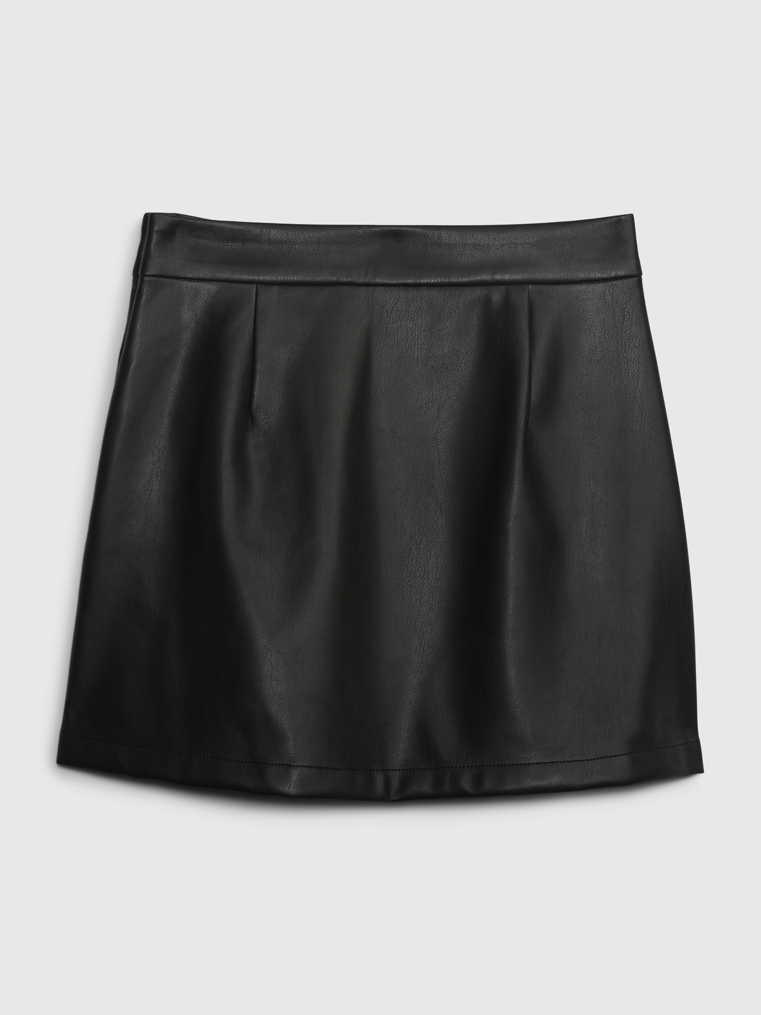 Kids Vegan Leather Mini Skirt