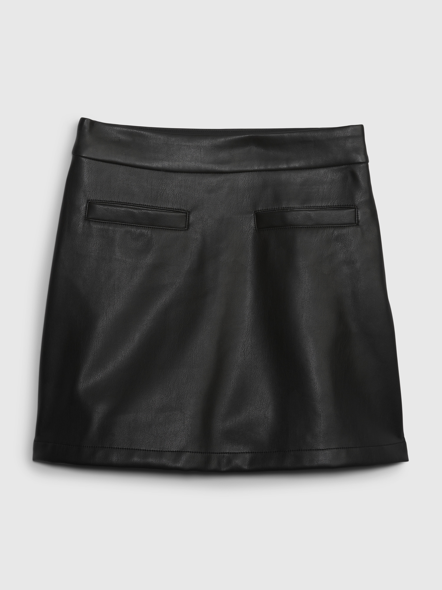 Metallic Vegan Leather Mini Skirt