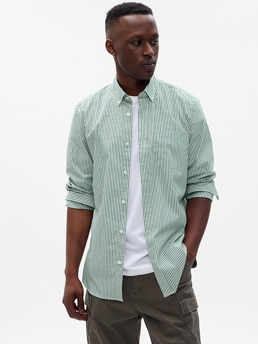 Image number 1 showing, All-Day Poplin Shirt in Classic Fit