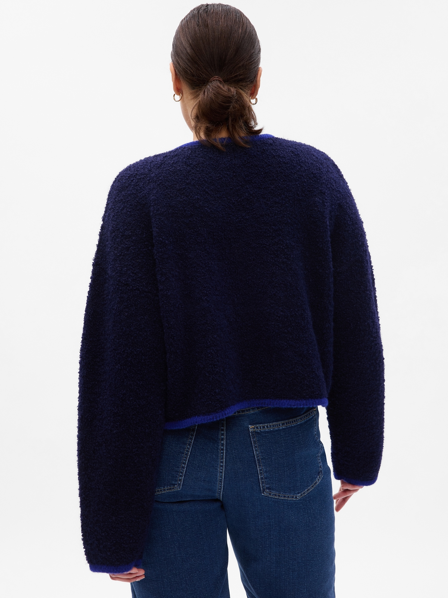 Boucle Cropped Sweater Jacket | Gap