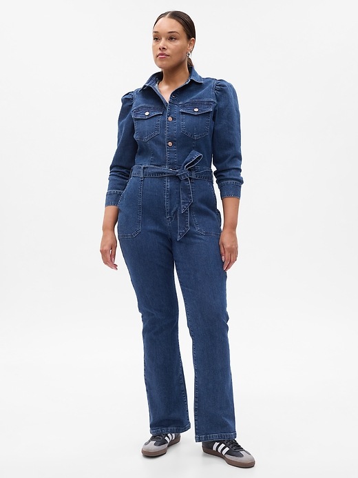 Image number 4 showing, Western Denim Jumpsuit