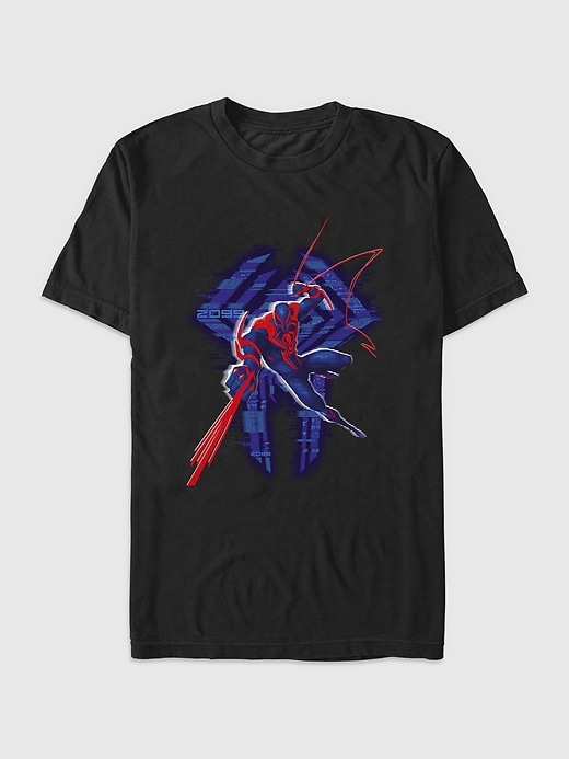 1 of 8 showing, with the color BLACK of product SpiderMan Spiderverse 2099 Tee