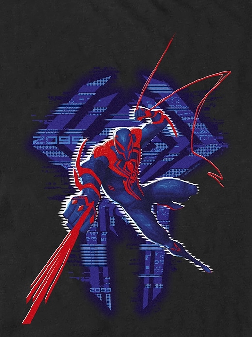 2 of 8 showing, with the color BLACK of product SpiderMan Spiderverse 2099 Tee