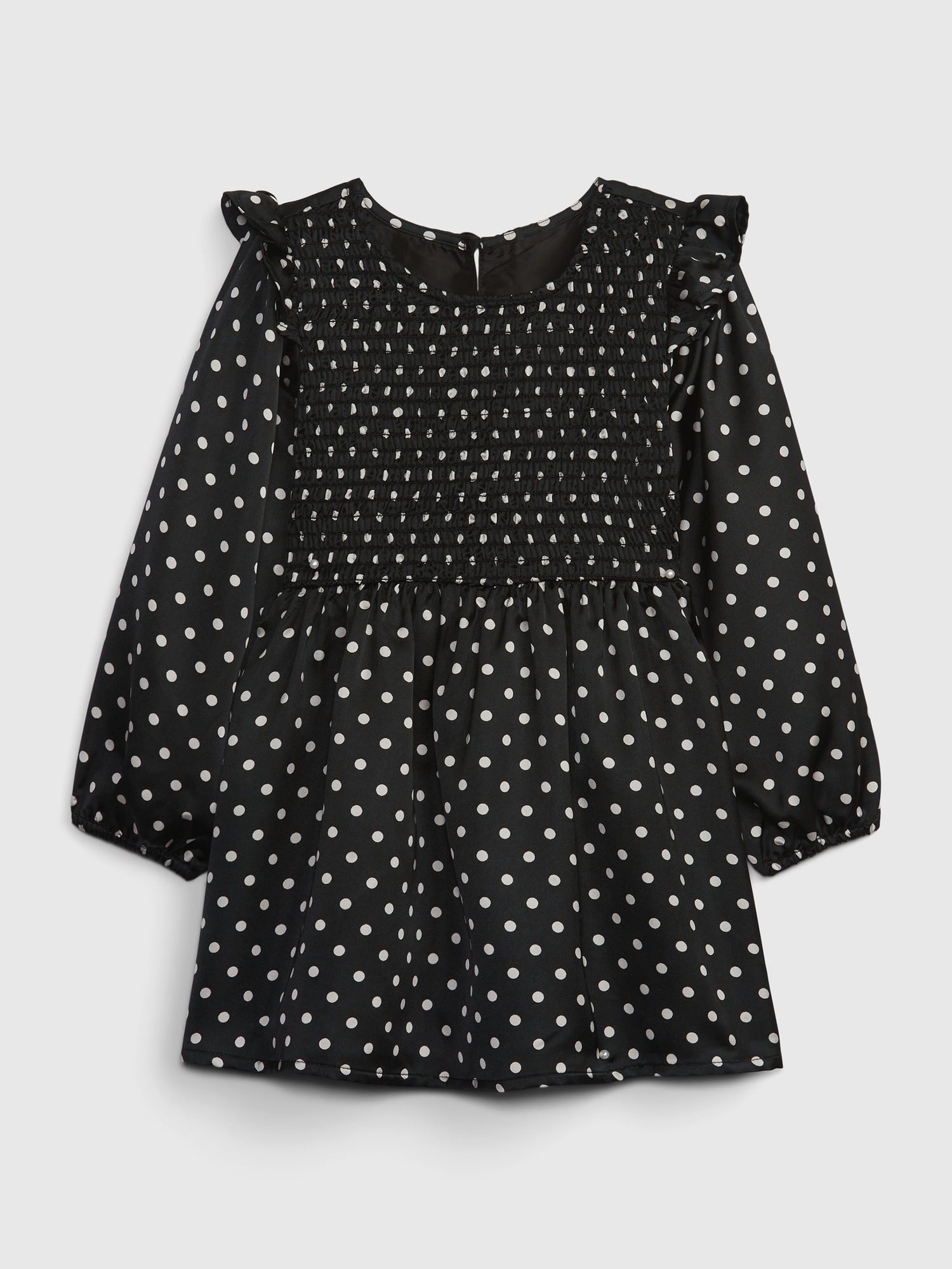 Toddler Smocked Satin Dress