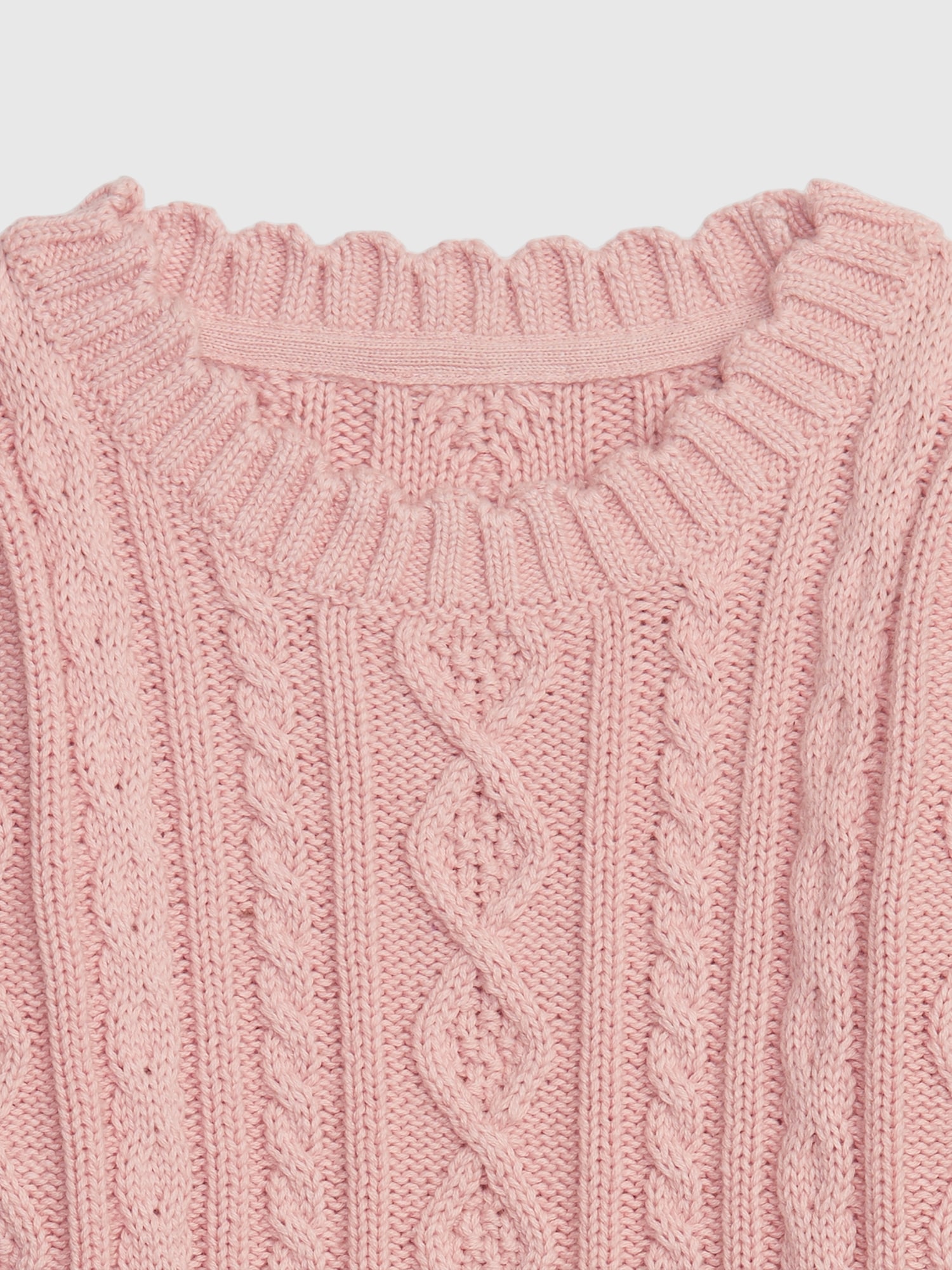 Gap × LoveShackFancy Toddler Puff Sleeve Cable-Knit Sweater