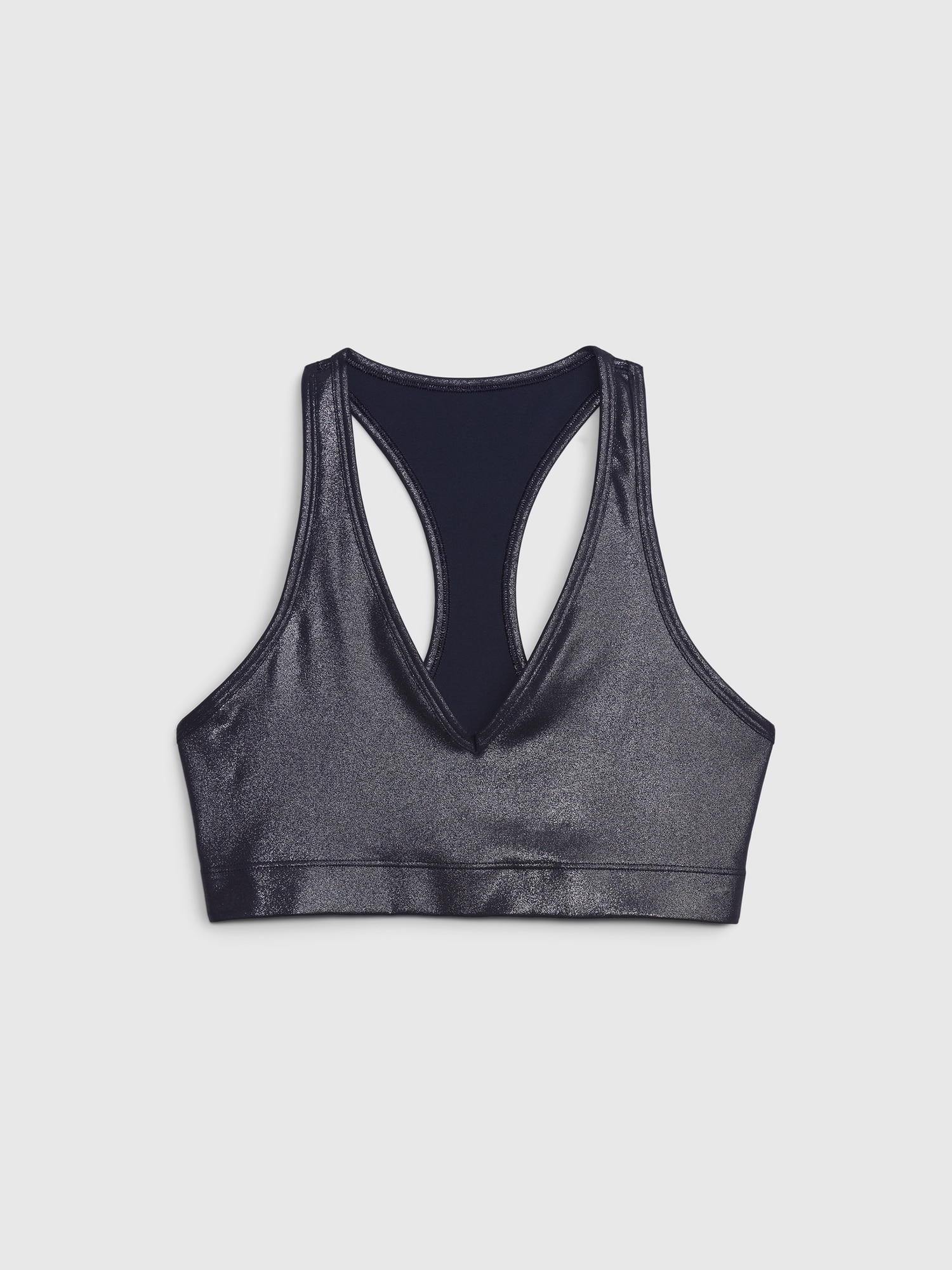 Gap Women's Logo Stretch Cotton Racerback Sportsbra Size XS- Black- NWT