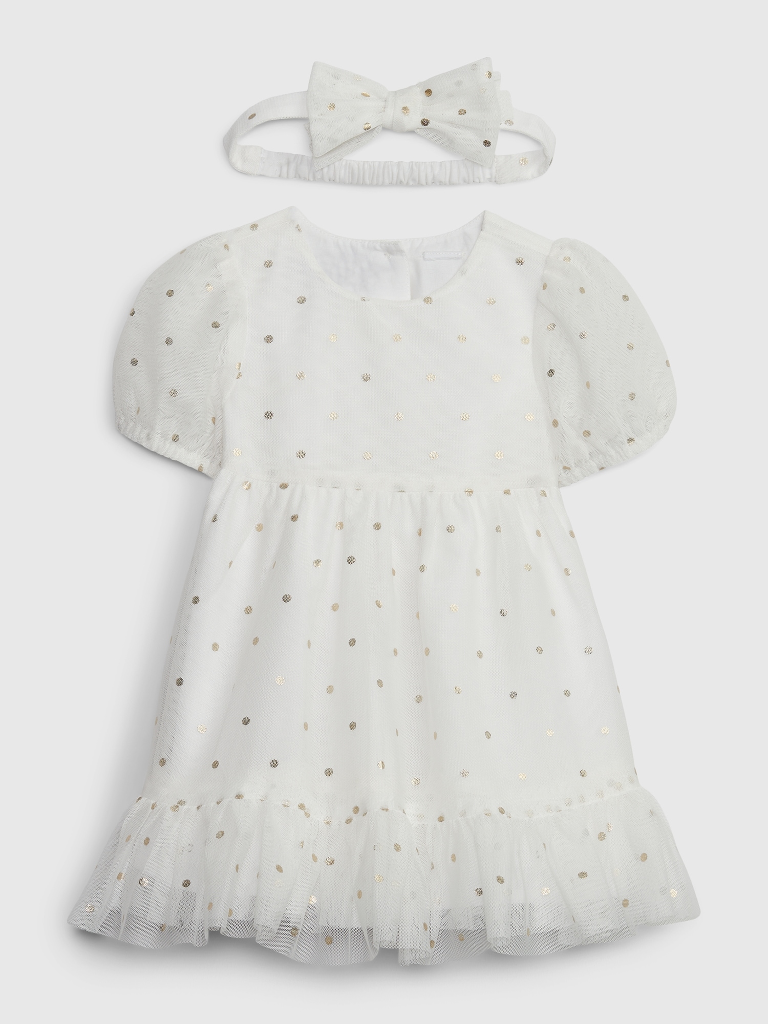 Baby Metallic Dot Tulle Dress Set | Gap