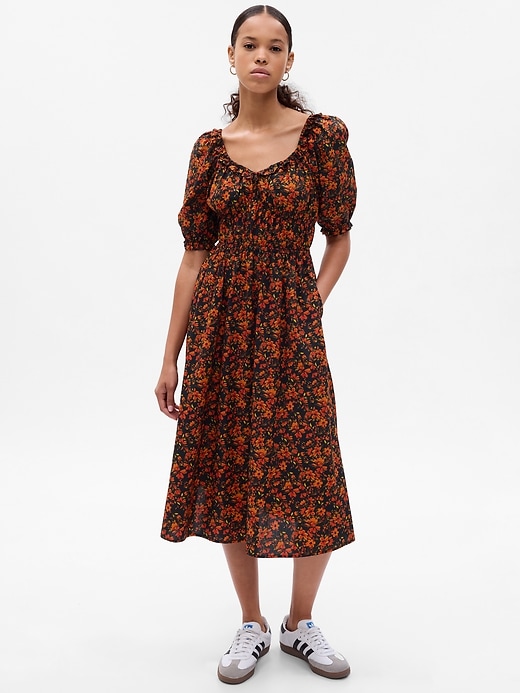 Image number 8 showing, Puff Sleeve Midi Dress