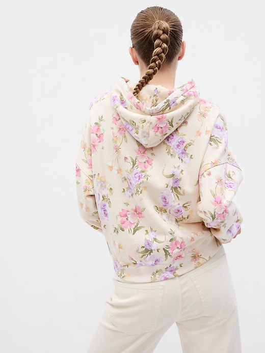 Image number 2 showing, Gap &#215 LoveShackFancy Floral Cropped Logo Hoodie