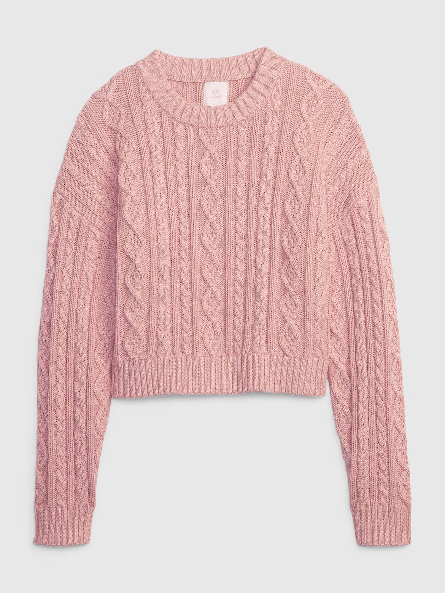 Gap × LoveShackFancy Kids Cable-Knit Cropped Sweater