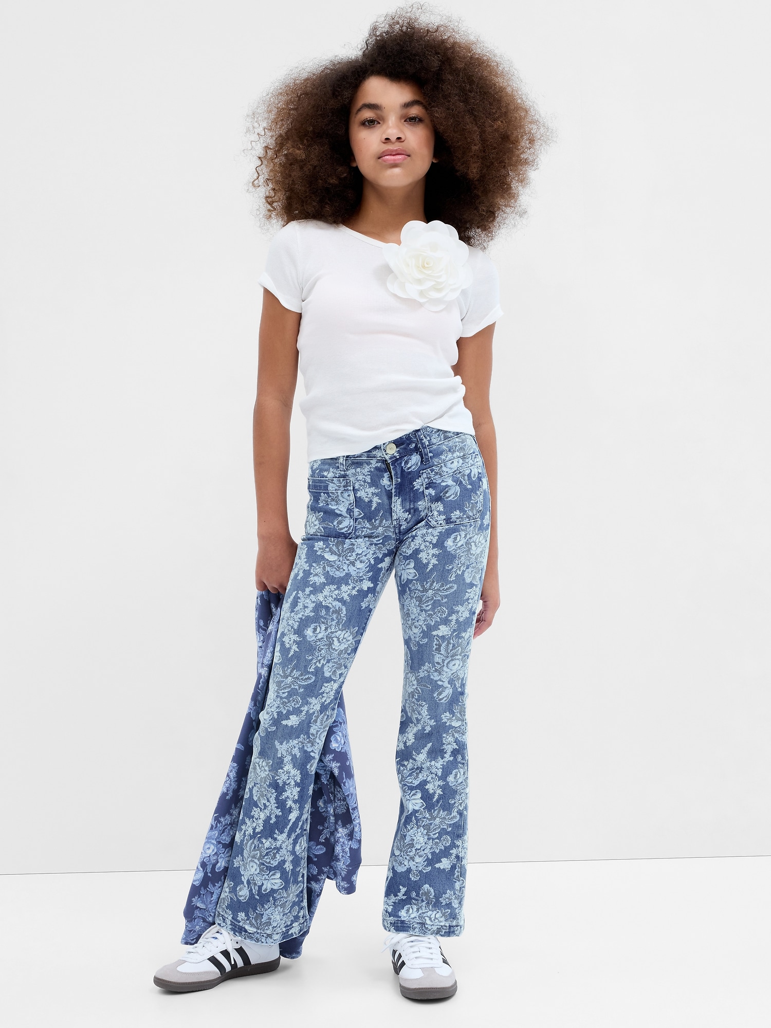 Gap × LoveShackFancy Kids High Rise Floral ‘70s Flare Jeans