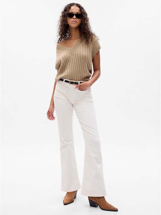 Image number 1 showing, High Rise Corduroy '70s Flare Pants