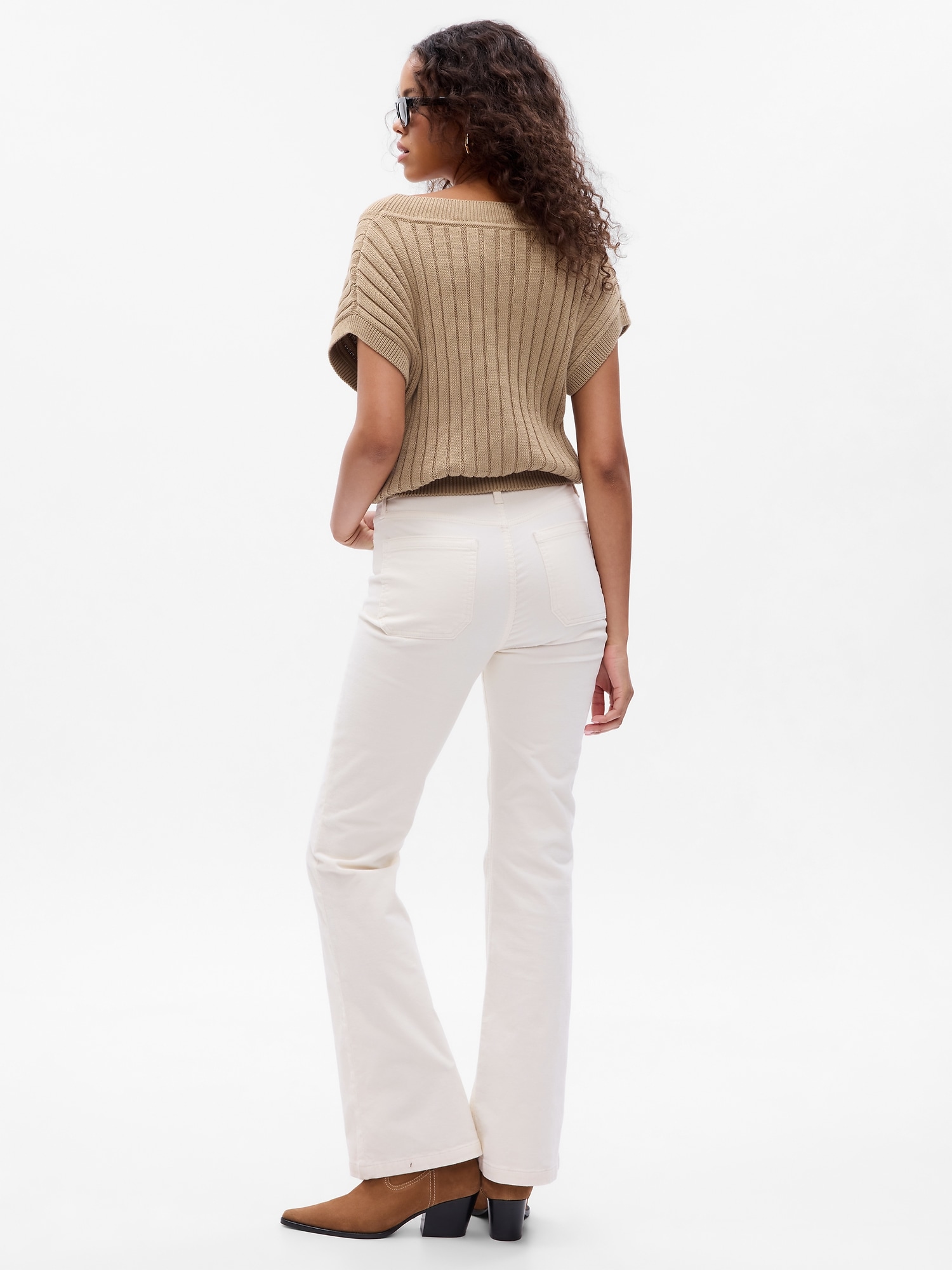 High Rise Corduroy '70s Flare Pants with Washwell | Gap