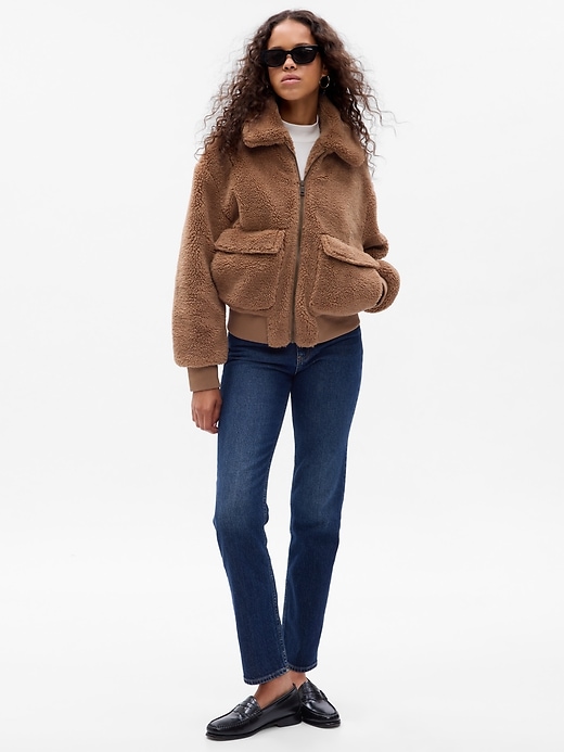 Sherpa moto jacket online women's