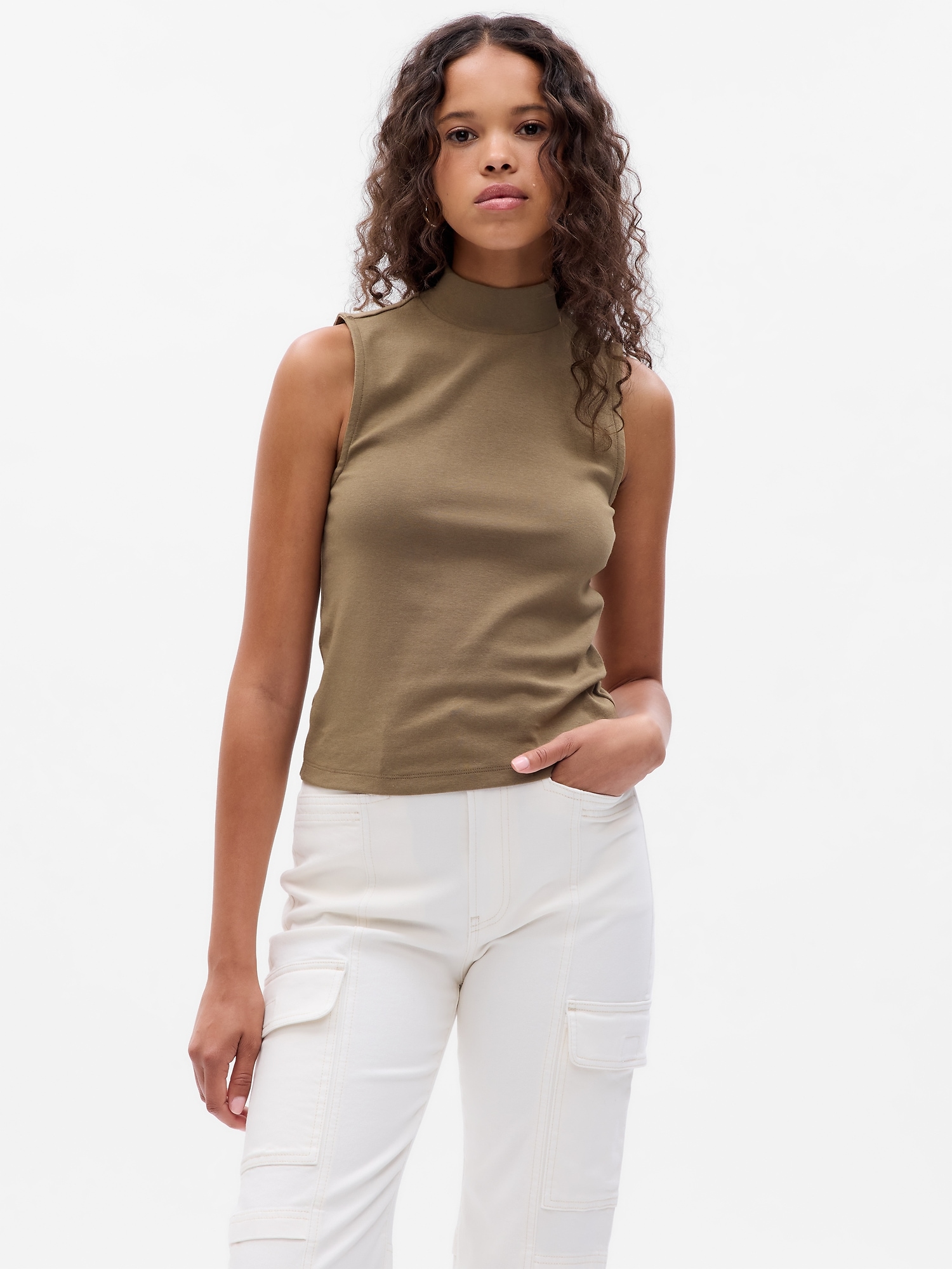 Gap Modern Mockneck Tank Top