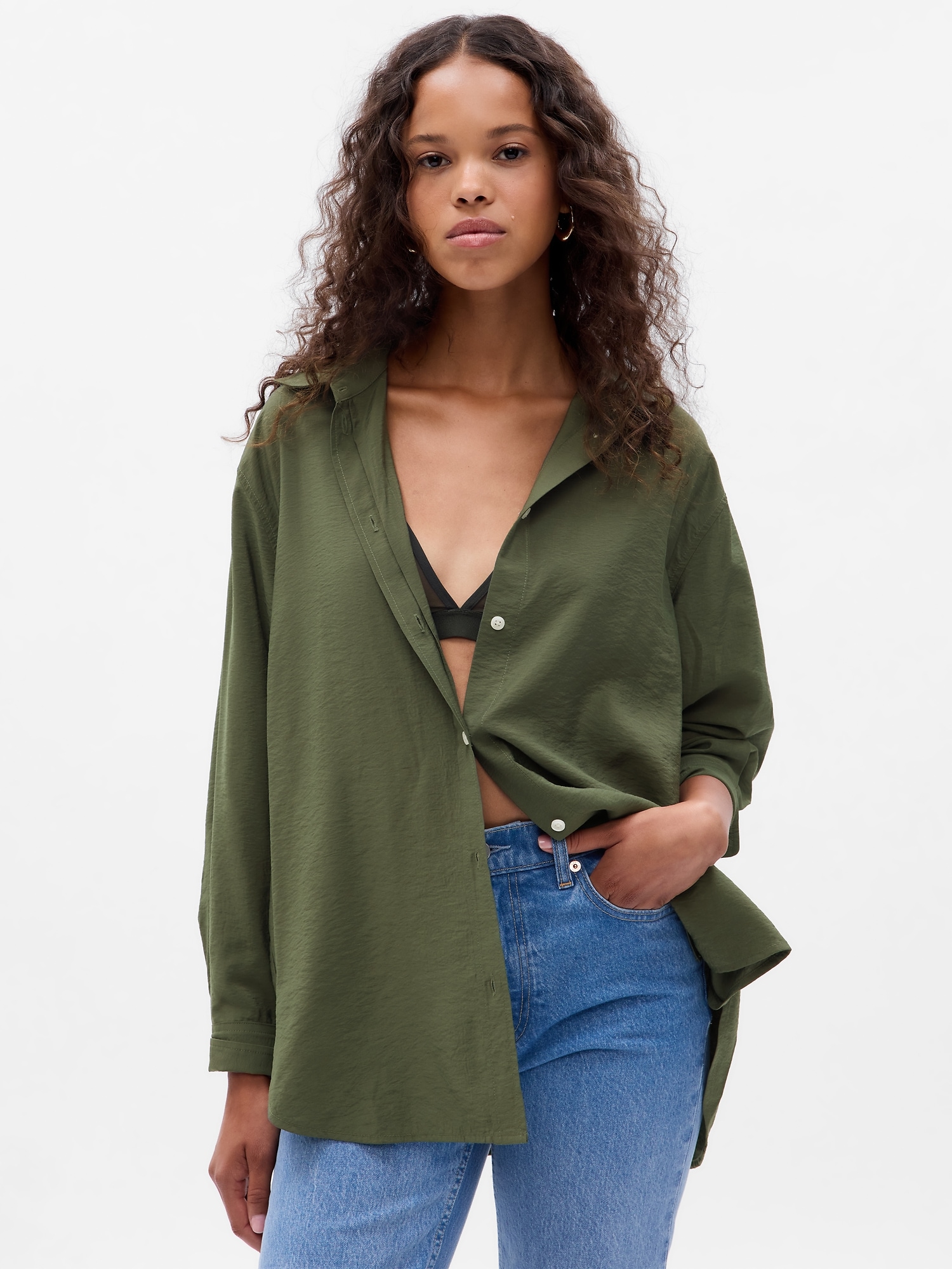 Gap Cinch-Back Big Shirt