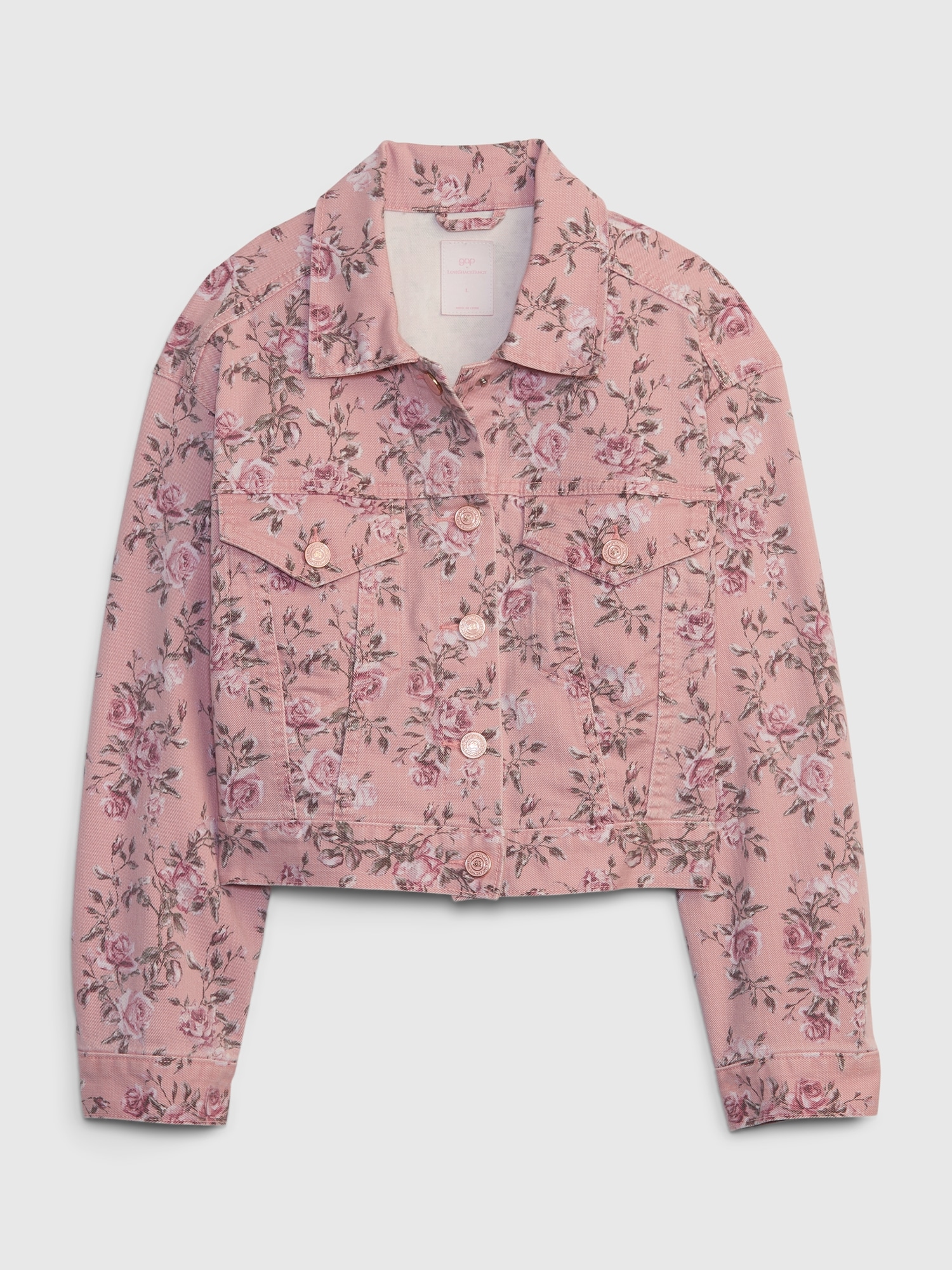 Gap × LoveShackFancy Kids Floral Icon Denim Jacket | Gap