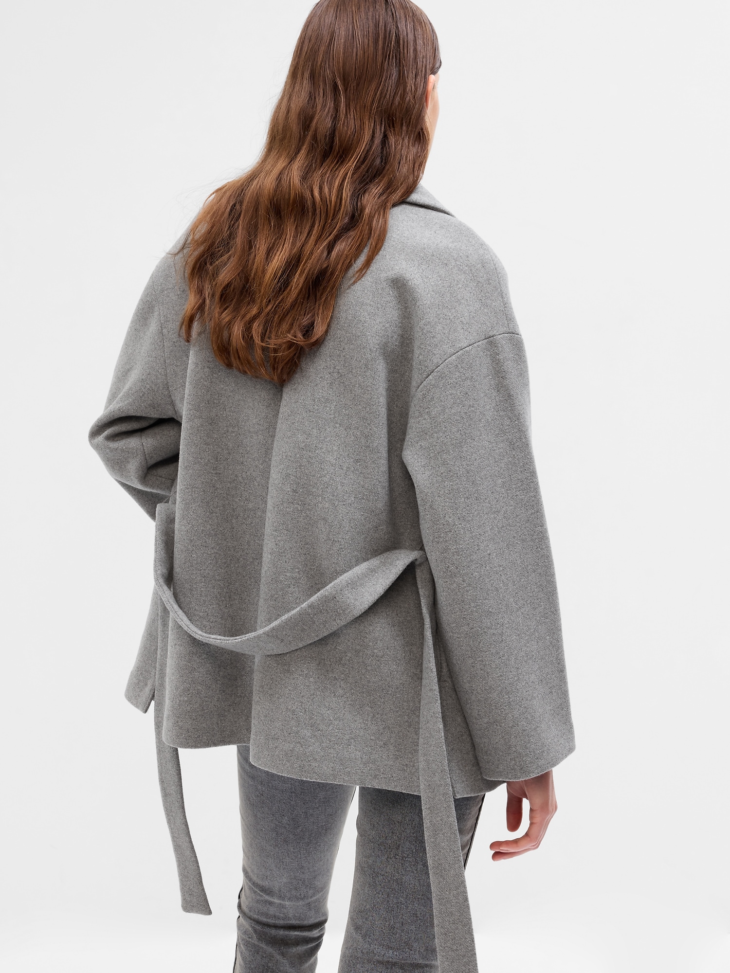 Wool Short Wrap Coat | Gap