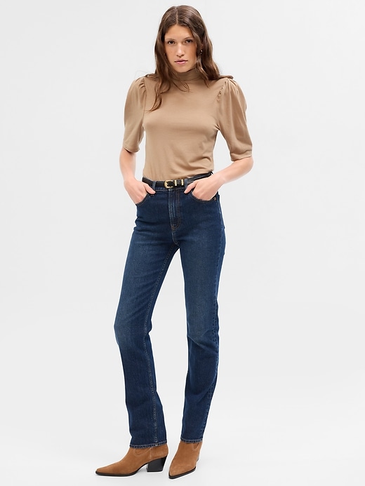 Image number 1 showing, Featherweight Puff Sleeve Rib T-Shirt