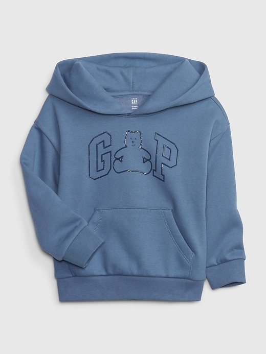 1 of 8 showing, with the color bainbridge blue of product Baby & Toddler Brannan Bear Logo Hoodie