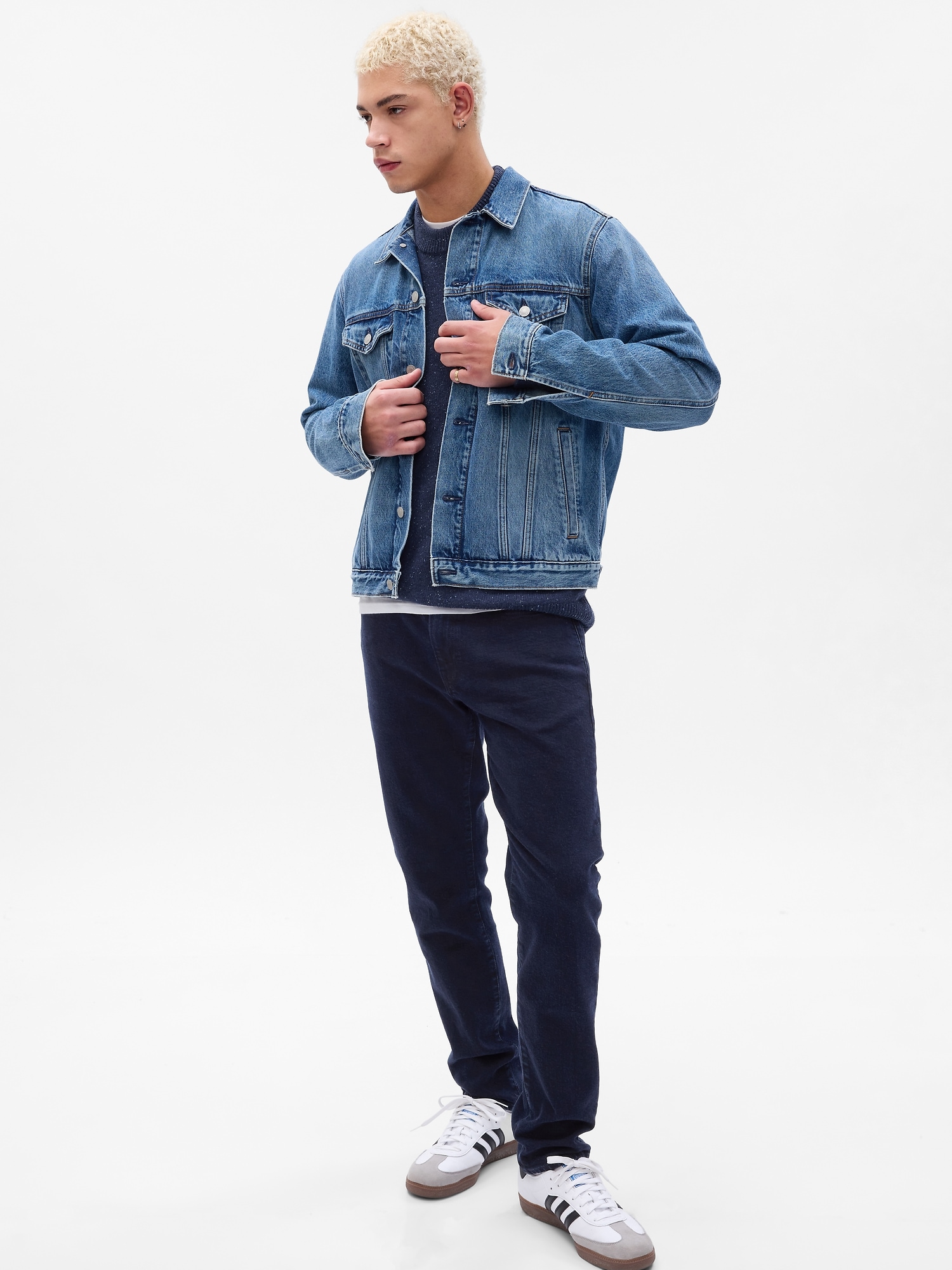 Gap Slim Taper Jeans In Flex With Washwell In Medium Dark