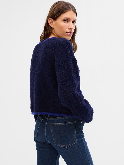 Image number 2 showing, Boucle Cropped Sweater Jacket