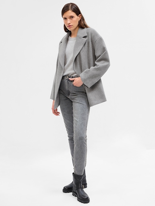 Image number 7 showing, Wool Short Wrap Coat