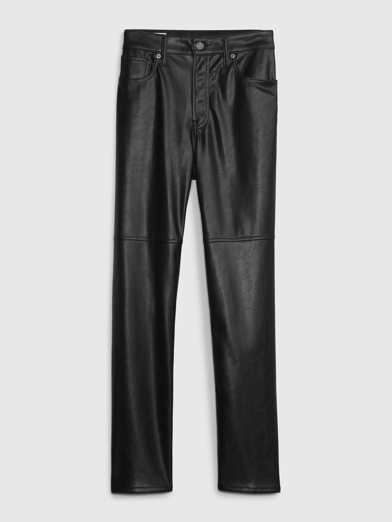 High Rise Vegan Leather Cheeky Straight Pants | Gap