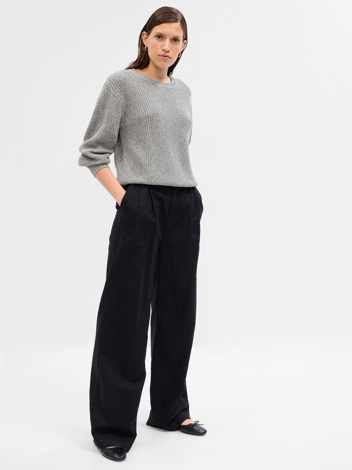 Shaker Stitch Crewneck Sweater Gap
