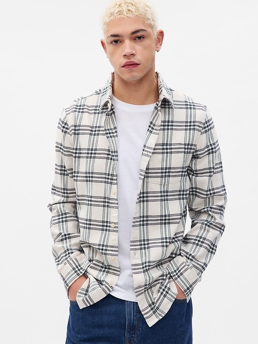 Image number 1 showing, Organic Cotton Midweight Flannel Shirt